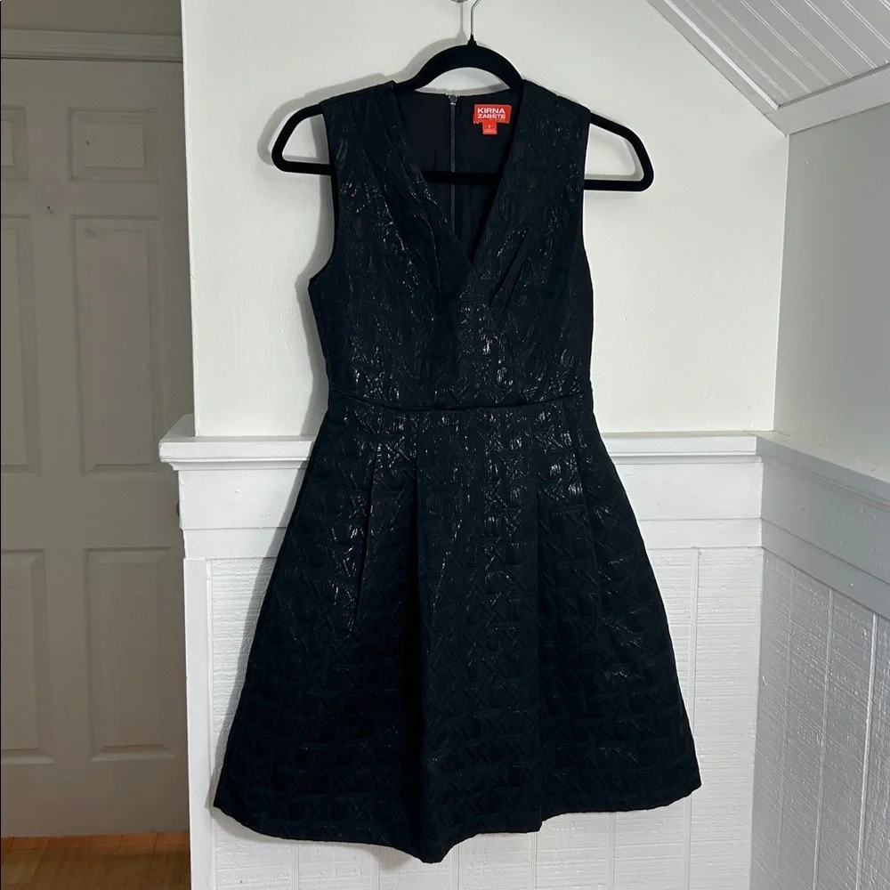 Kirna Zabete at Target Black Metallic Fit & Flare Mini Dress size 2